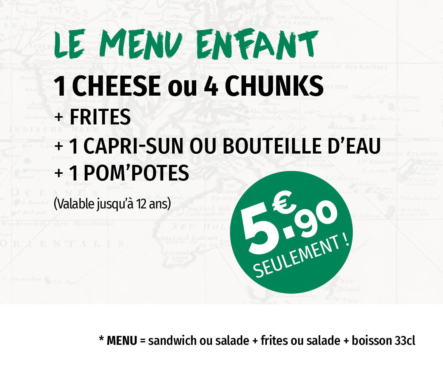 Menu enfant